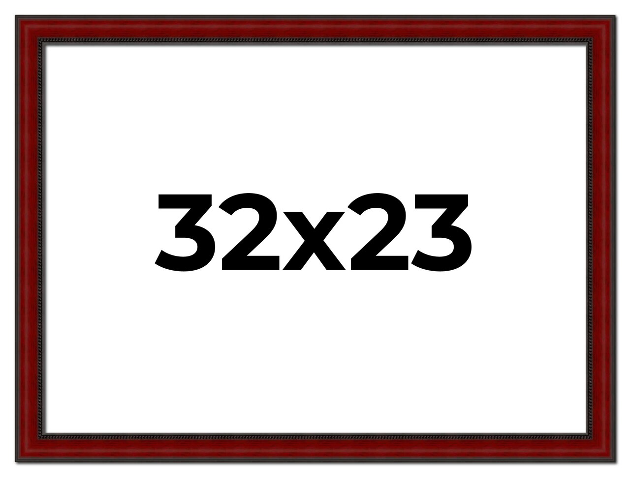 23x32 Weathered Picture Frame with UV-Resistant Acrylic & Acid Free Backing, Available in 5 Finishes - Black, Gold, Red, White, Natural